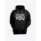 Толстовка женская с капюшоном с принтом Keep talking you / Модные худи с прикольной надписью