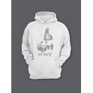 Модные худи женские с оригинальным принтом / Толстовка женская с прикольной надписью WWF