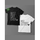 Оригинальные парные футболки для двух влюбленных / Семейный Лук Best day ever