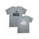 Футболки для двоих со смешными надписями I'm a boss& Yes boss/Парные для влюбленных