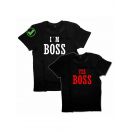 Футболки для двоих со смешными надписями I'm a boss& Yes boss/Парные для влюбленных