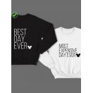 Парные свитшоты с принтами Best day ever