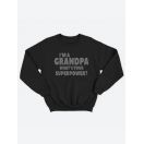 Свитшот мужской с принтом I'm a grandpa/Прикольный с надписью/Толстовка без капюшона