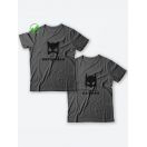Парные футболки для мужа и жены, для парня и девушки с надписью Batman&Catwoman/для двоих
