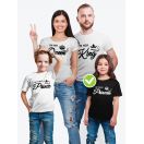Парные футболки для всей семьи "King family" / Модный Фэмили Лук