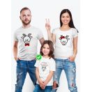 Футболки Family Look для всей семьи с принтом Рождественские олени/Фэмили Лук