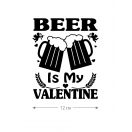 Наклейки на авто с принтом Beer is my valentine | Стикеры для любых твердых поверхностей, стекол