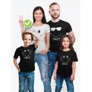 Футболки Фэмили Лук с рисунком Smiley family | Футболки для всей семьи
