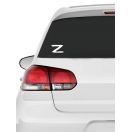 Наклейка на авто с принтом Z | Оригинальная наклейка на машину с буквой Z