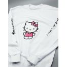 Толстовки, свитшоты и худи Hello Kitty Sharp&Shop Свитшот Hello Kitty белый оверсайз толстовка Куроми