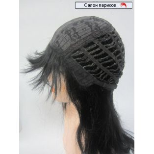 парики из натуральных волос 100101 (цвет волос черный)