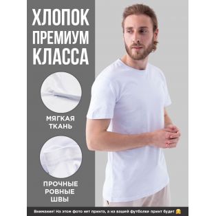 Прикольная футболка для мужчин с принтом