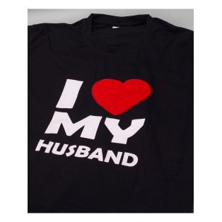Парные футболки для мужа и жены/для двоих с принтом I love my wife& husband