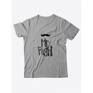 Смешные и оригинальные парные футболки для двоих влюблённых с принтом Mr right & Mrs always right