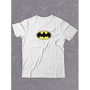 Футболка оверсайз с принтом с приколом Sharp&Shop Белая футболка оверсайз с принтом Бэтмен Batman бетмен