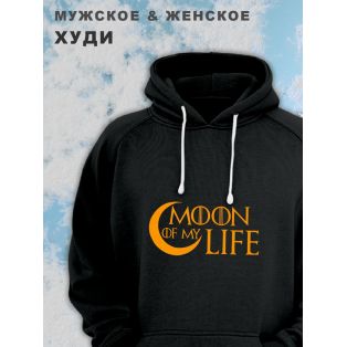 Парные толстовки, худи Sharp&Shop Парные худи мужское черное с принтом Moon of my life для пар