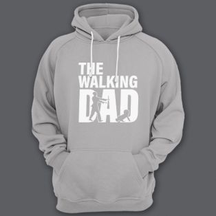 Толстовка с капюшоном для папы с надписью "Walking dad"