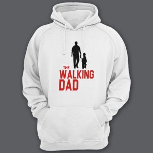 Толстовка с капюшоном для папы с надписью "The walking dad" ("Ходячий отец")