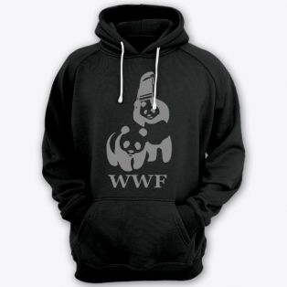 Прикольные толстовки с капюшоном с пародией на логотип "WWF"