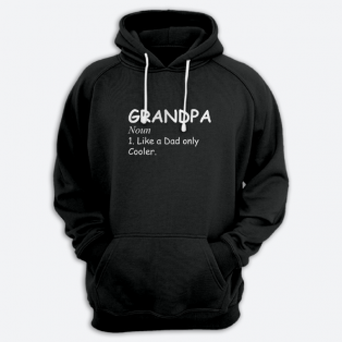 Толстовка в подарок для дедушки с принтом "Grandpa. Noun. Like a dad only cooler"