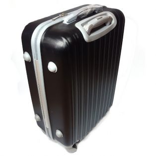 Пластиковый чемодан Ananda "черный", средний