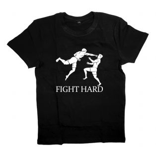 Футболка для боксеров с принтом "Fight hard(2)"