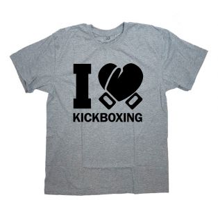 Футболка для боксеров с принтом "I love kickboxing"