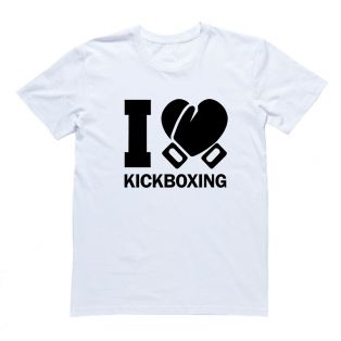 Футболка для боксеров с принтом "I love kickboxing"