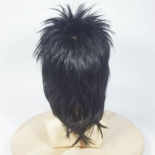 Средний парик из искусственных волос чёрного цвета