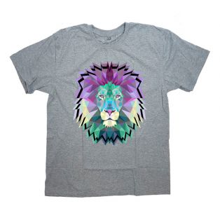 Прикольная футболка с принтом "Геометрический лев"