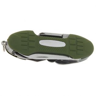 Складной нож многофункциональный 11в1, рукоять зеленая