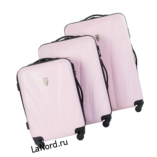 Пластиковый чемодан  (розовый)