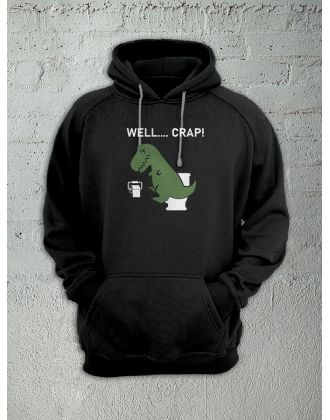 Прикольная мужская толстовка с капюшоном - худи с принтом "Терпение и труд всё я устал"