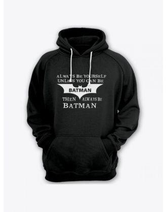 Мужская толстовка с капюшоном с принтом «Always be» / Худи с прикольной надписью.