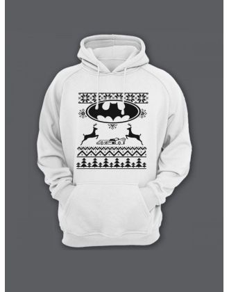 Прикольная мужская толстовка с капюшоном - худи с принтом "Бэтмен"