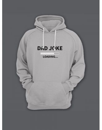 Прикольная мужская толстовка с капюшоном - худи с принтом "Dad joke loading"