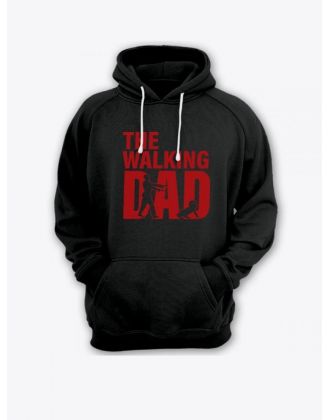 Прикольная мужская толстовка с капюшоном - худи с принтом "Walking dad"