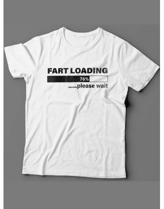 Мужская футболка с прикольным принтом "Fart loading"