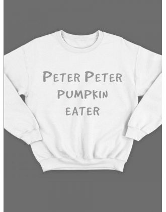 Мужской свитшот с принтом «Peter» / Модная толстовка без капюшона с прикольной надписью.