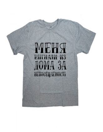 Мужская футболка с прикольным принтом "МЕНЯ ВЫГНАЛИ"