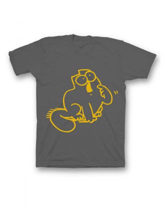 Мужская футболка с прикольным принтом "Simons cat"