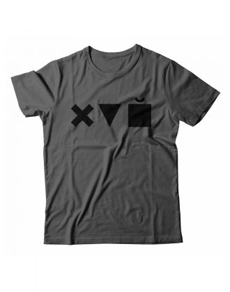 Мужская футболка с прикольным принтом "X triangle cube"