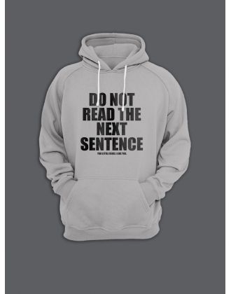 Толстовка женская с капюшоном с принтом Do not read / Модные худи с прикольной надписью