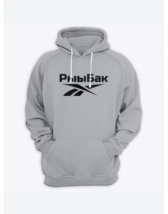 Худи оверсайз мужские с принтом РыыБак/Кофта с капюшоном мужская с