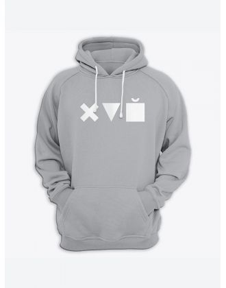 Худи оверсайз мужские с принтом XVЙ/Кофта с капюшоном мужская с