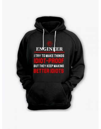 Женская худи с прикольным принтом / Толстовка с капюшоном с карманом, без молнии  с надписью Женская худи с прикольным принтом / Толстовка с капюшоном с карманом, без молнии  с надписью