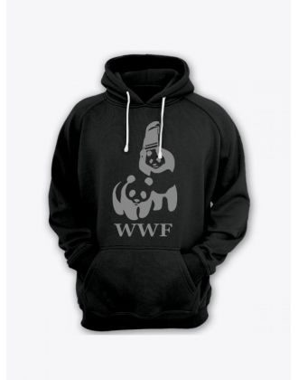 Модные худи женские с оригинальным принтом / Толстовка женская с прикольной надписью WWF