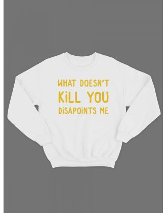 Свитшот женский модный с принтом Kill you / Толстовка для женщин с надписью