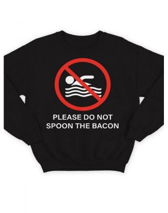 Женский свитшот с принтом «Please do not» / Модная толстовка без капюшона с прикольной надписью.