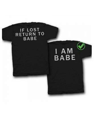 Футболки для двоих со смешными надписями с принтом If lost return/Парные для влюбленных